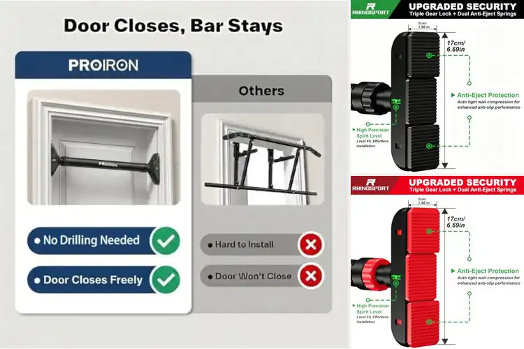 Detailed view of Best EVA Grip Pull Up Bars