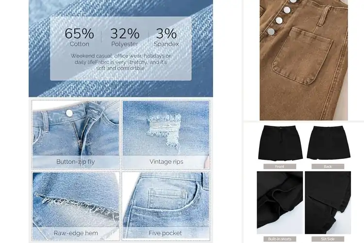 Detailed view of Best High Waisted Shorts