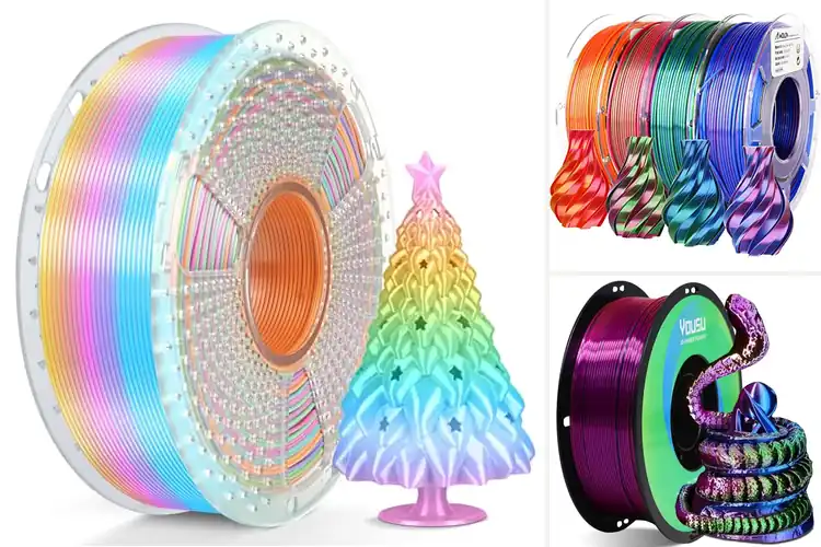 Detailed view of Best Multicolor PLA Filaments