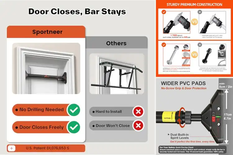 Detailed view of Best No-Screw Pull Up Bars