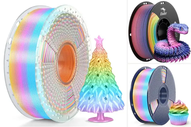 Detailed view of Best Rainbow PLA Filaments