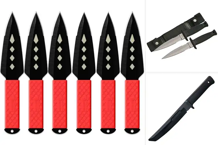 Detailed view of Best Rubber Handle Throwing Knives: Boost Your Accuracy