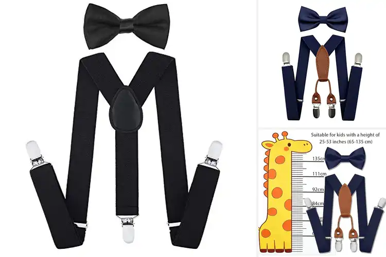 Detailed view of Best Toddler Bowtie Suspenders